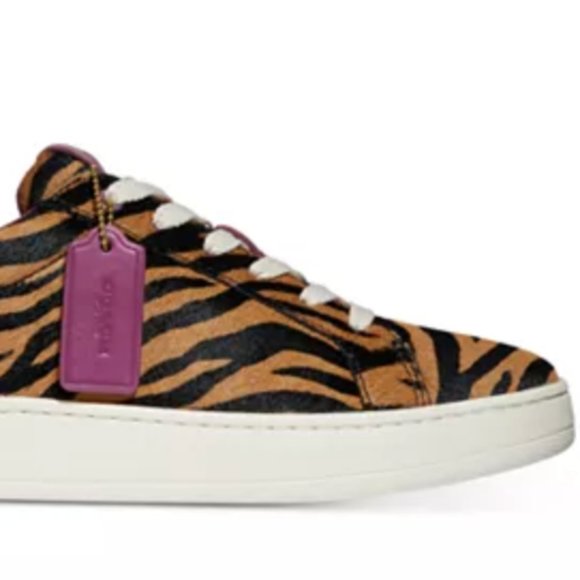 COACH "Lowline" Luxe Sneakers 7.5M Animal Print - Picture 3 of 8